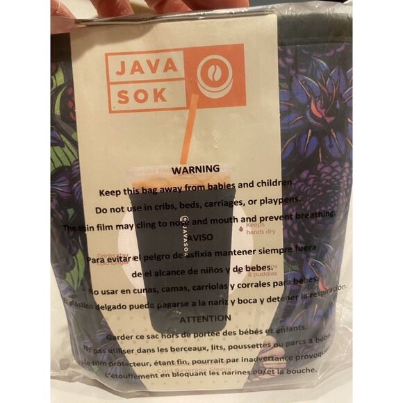 Javasok Medium Cold Drinks Secret Garden Pattern. Fits Med Dunkin’, Starbucks - Picture 2 of 3